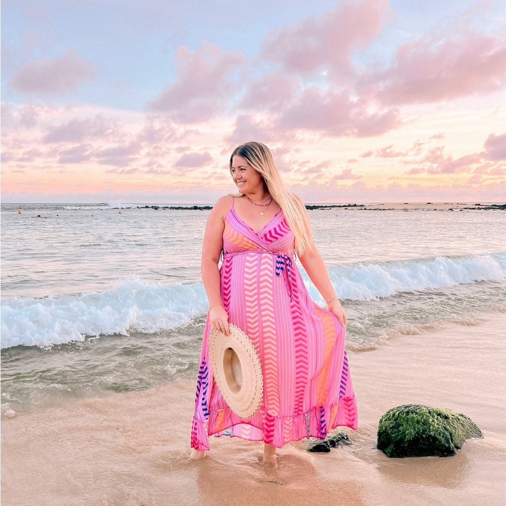 Cupshe Pink and Purple Maxi Dress